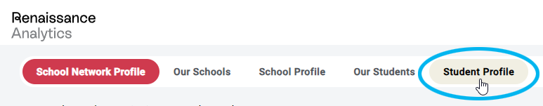 select Student Profile at the top of any page